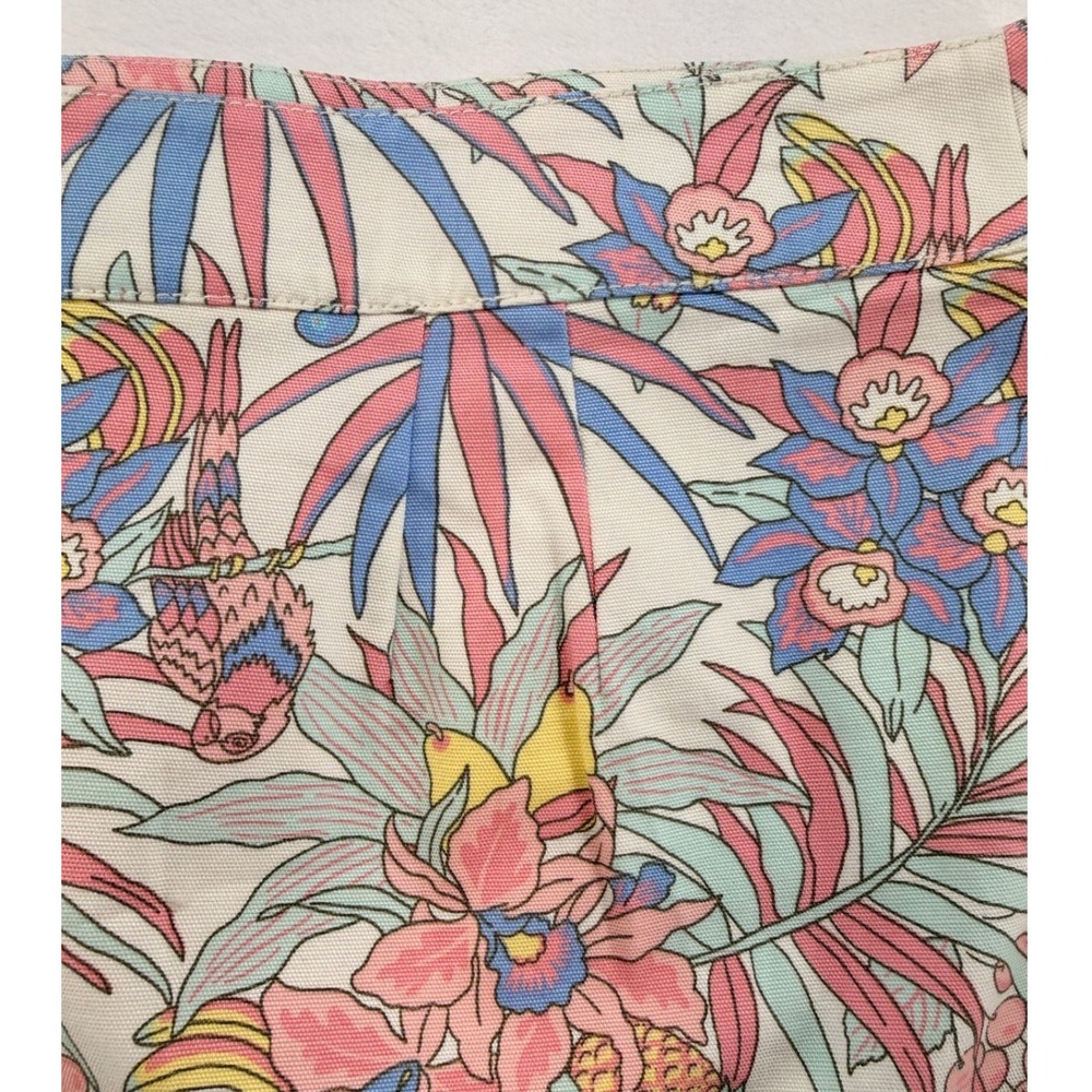 NWT Talbots Tropical Parrot Floral pencil Mini Skirt Size 16 pastel Resort - Picture 8 of 8